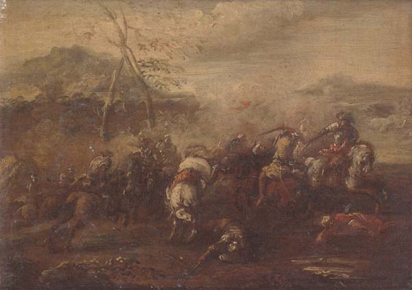 A cavalry skirmish